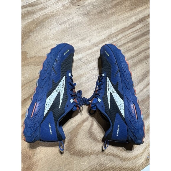 Brooks Cascadia 17 GTX Men Shoes Trail Running Stability Trainer Blue  Black